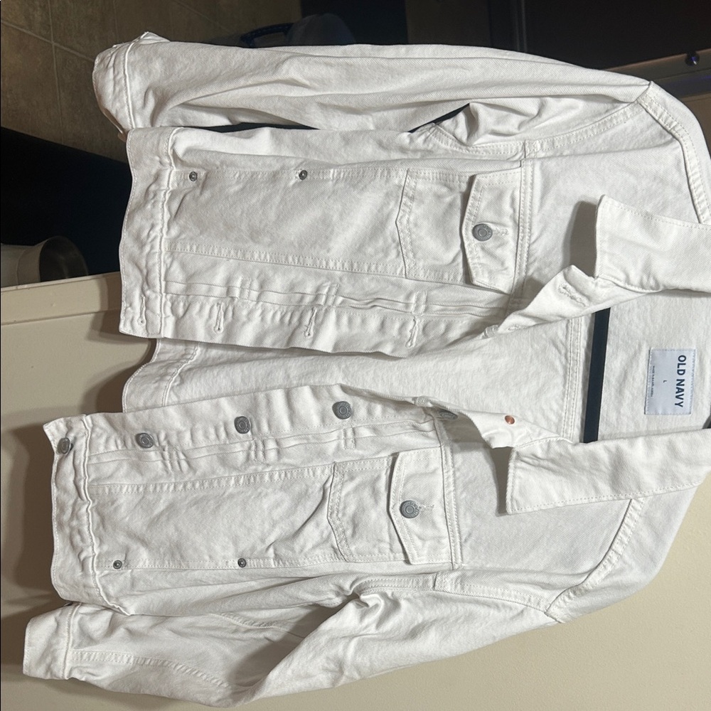 Good cotton white jean jacket